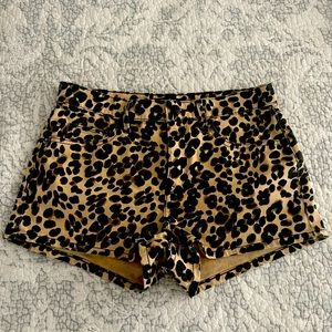 Juicy Couture Leopard Print Jean Shorts